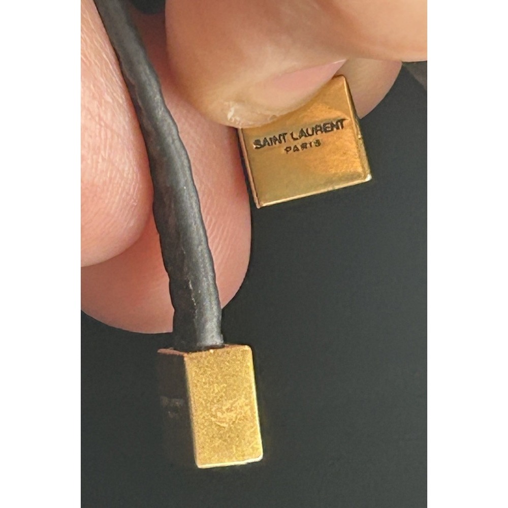 Saint Laurent le 5 A7 Bea Tote Deerskin Leather Shoulder Bag Women Black - Picture 6 of 9